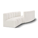  Manufacturer Color_Cream -- Arc 108" Cream Boucle Fabric Upholstered 4 pc Modular Sectional IMAGE 1