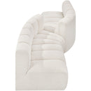  Manufacturer Color_Cream -- Arc 108" Cream Boucle Fabric Upholstered 4 pc Modular Sectional IMAGE 4