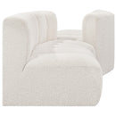  Manufacturer Color_Cream -- Arc 108" Cream Boucle Fabric Upholstered 4 pc Modular Sectional IMAGE 5