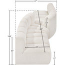  Manufacturer Color_Cream -- Arc 108" Cream Boucle Fabric Upholstered 4 pc Modular Sectional IMAGE 7