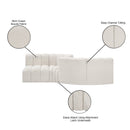  Manufacturer Color_Cream -- Arc 108" Cream Boucle Fabric Upholstered 4 pc Modular Sectional IMAGE 8