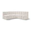  Manufacturer Color_Cream -- Arc 103" Cream Boucle Fabric Upholstered 4 pc Modular Sectional IMAGE 1