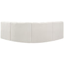 Manufacturer Color_Cream -- Arc 103" Cream Boucle Fabric Upholstered 4 pc Modular Sectional IMAGE 3