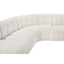  Manufacturer Color_Cream -- Arc 103" Cream Boucle Fabric Upholstered 4 pc Modular Sectional IMAGE 7