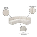  Manufacturer Color_Cream -- Arc 103" Cream Boucle Fabric Upholstered 4 pc Modular Sectional IMAGE 9