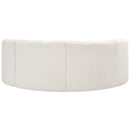  Manufacturer Color_Cream -- Arc 88" Cream Boucle Fabric Upholstered 4 pc Modular Sectional IMAGE 3