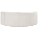 Meridian Arc Cream Boucle Fabric 4 pc Modular Sectional IMAGE 3