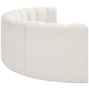  Manufacturer Color_Cream -- Arc 88" Cream Boucle Fabric Upholstered 4 pc Modular Sectional IMAGE 6
