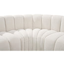  Manufacturer Color_Cream -- Arc 88" Cream Boucle Fabric Upholstered 4 pc Modular Sectional IMAGE 7