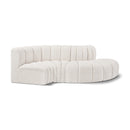 Meridian Arc Cream Boucle Fabric 4 pc Modular Sectional IMAGE 1