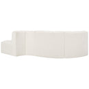  Manufacturer Color_Cream -- Arc 104" Cream Boucle Fabric Upholstered 4 pc Modular Sectional IMAGE 3