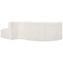 Meridian Arc Cream Boucle Fabric 4 pc Modular Sectional IMAGE 3