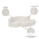  Manufacturer Color_Cream -- Arc 104" Cream Boucle Fabric Upholstered 4 pc Modular Sectional IMAGE 7