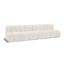 Manufacturer Color_Cream -- Arc 119" Cream Boucle Fabric Upholstered 4 pc Modular Sectional IMAGE 1