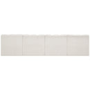  Manufacturer Color_Cream -- Arc 119" Cream Boucle Fabric Upholstered 4 pc Modular Sectional IMAGE 3