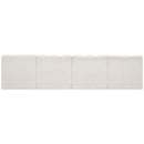 Meridian Arc Cream Boucle Fabric 4 pc Modular Sectional IMAGE 3