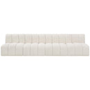  Manufacturer Color_Cream -- Arc 119" Cream Boucle Fabric Upholstered 4 pc Modular Sectional IMAGE 4