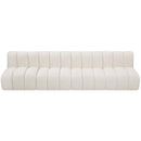  Manufacturer Color_Cream -- Arc 119" Cream Boucle Fabric Upholstered 4 pc Modular Sectional IMAGE 5