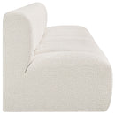  Manufacturer Color_Cream -- Arc 119" Cream Boucle Fabric Upholstered 4 pc Modular Sectional IMAGE 6