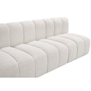  Manufacturer Color_Cream -- Arc 119" Cream Boucle Fabric Upholstered 4 pc Modular Sectional IMAGE 7