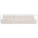  Manufacturer Color_Cream -- Arc 119" Cream Boucle Fabric Upholstered 4 pc Modular Sectional IMAGE 8