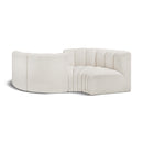  Manufacturer Color_Cream -- Arc 102" Cream Boucle Fabric Upholstered 4 pc Modular Sectional IMAGE 1