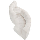  Manufacturer Color_Cream -- Arc 102" Cream Boucle Fabric Upholstered 4 pc Modular Sectional IMAGE 4