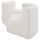  Manufacturer Color_Cream -- Arc 102" Cream Boucle Fabric Upholstered 4 pc Modular Sectional IMAGE 5