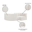  Manufacturer Color_Cream -- Arc 102" Cream Boucle Fabric Upholstered 4 pc Modular Sectional IMAGE 9