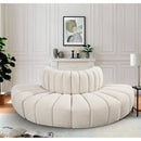  Manufacturer Color_Cream -- Arc 90" Cream Boucle Fabric Upholstered 4 pc Modular Sectional IMAGE 2