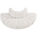  Manufacturer Color_Cream -- Arc 90" Cream Boucle Fabric Upholstered 4 pc Modular Sectional IMAGE 4
