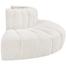  Manufacturer Color_Cream -- Arc 90" Cream Boucle Fabric Upholstered 4 pc Modular Sectional IMAGE 6
