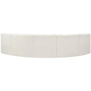  Manufacturer Color_Cream -- Arc 133" Cream Boucle Fabric Upholstered 5 pc Modular Sectional IMAGE 3