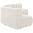  Manufacturer Color_Cream -- Arc 133" Cream Boucle Fabric Upholstered 5 pc Modular Sectional IMAGE 6