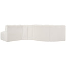  Manufacturer Color_Cream -- Arc 122" Cream Boucle Fabric Upholstered 5 pc Modular Sectional IMAGE 3