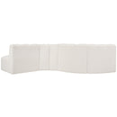 Meridian Arc Cream Boucle Fabric 5 pc Modular Sectional IMAGE 3