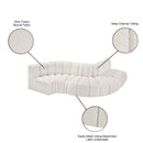  Manufacturer Color_Cream -- Arc 122" Cream Boucle Fabric Upholstered 5 pc Modular Sectional IMAGE 7