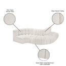 Meridian Arc Cream Boucle Fabric 5 pc Modular Sectional IMAGE 7