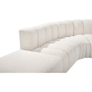  Manufacturer Color_Cream -- Arc 127" Cream Boucle Fabric Upholstered 5 pc Modular Sectional IMAGE 6