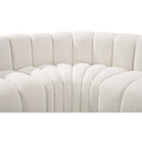  Manufacturer Color_Cream -- Arc 145" Cream Boucle Fabric Upholstered 6 pc Modular Sectional IMAGE 6