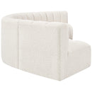  Manufacturer Color_Cream -- Arc 151" Cream Boucle Fabric Upholstered 6 pc Modular Sectional IMAGE 6