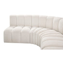  Manufacturer Color_Cream -- Arc 151" Cream Boucle Fabric Upholstered 6 pc Modular Sectional IMAGE 7