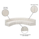  Manufacturer Color_Cream -- Arc 151" Cream Boucle Fabric Upholstered 6 pc Modular Sectional IMAGE 9