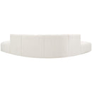  Manufacturer Color_Cream -- Arc 146" Cream Boucle Fabric Upholstered 6 pc Modular Sectional IMAGE 3
