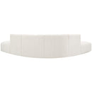 Meridian Arc Cream Boucle Fabric 6 pc Modular Sectional IMAGE 3