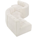  Manufacturer Color_Cream -- Arc 145" Cream Boucle Fabric Upholstered 6 pc Modular Sectional IMAGE 3
