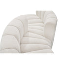  Manufacturer Color_Cream -- Arc 145" Cream Boucle Fabric Upholstered 6 pc Modular Sectional IMAGE 4