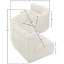  Manufacturer Color_Cream -- Arc 145" Cream Boucle Fabric Upholstered 6 pc Modular Sectional IMAGE 5