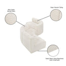  Manufacturer Color_Cream -- Arc 145" Cream Boucle Fabric Upholstered 6 pc Modular Sectional IMAGE 6