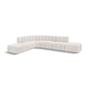 Meridian Arc Cream Boucle Fabric 7 pc Modular Sectional IMAGE 1